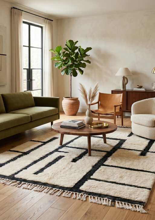 Modern Geometric Black and White