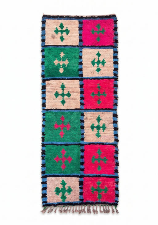 Handmade Colorful Geometric Runner Rug