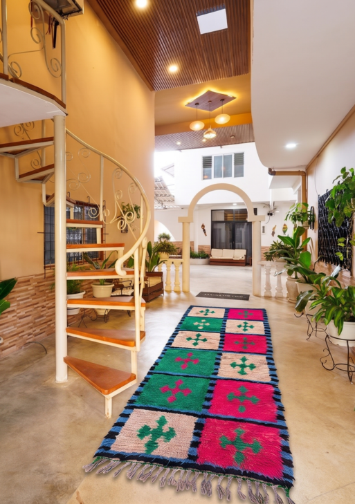 Handmade Colorful Geometric Runner Rug