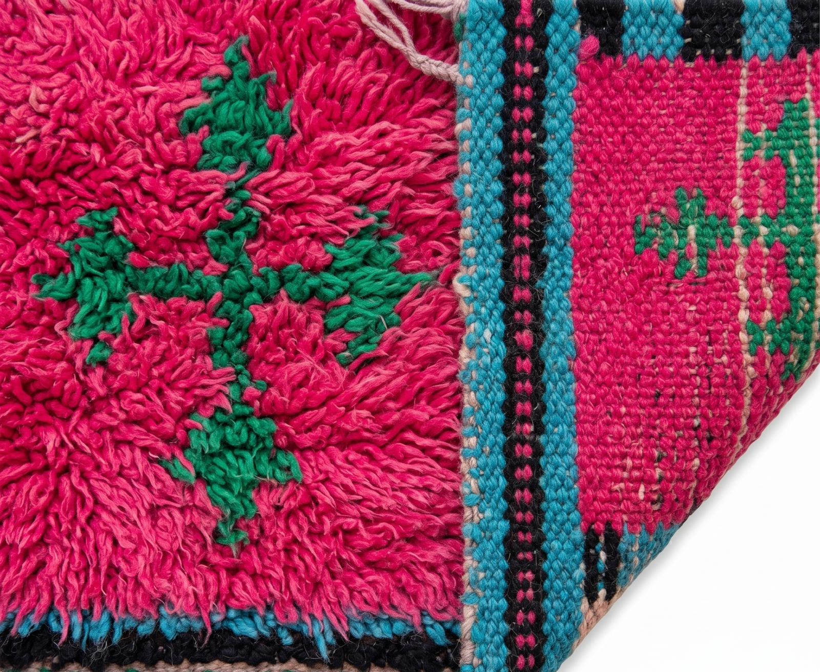 Handmade Colorful Geometric Runner Rug - Image 2