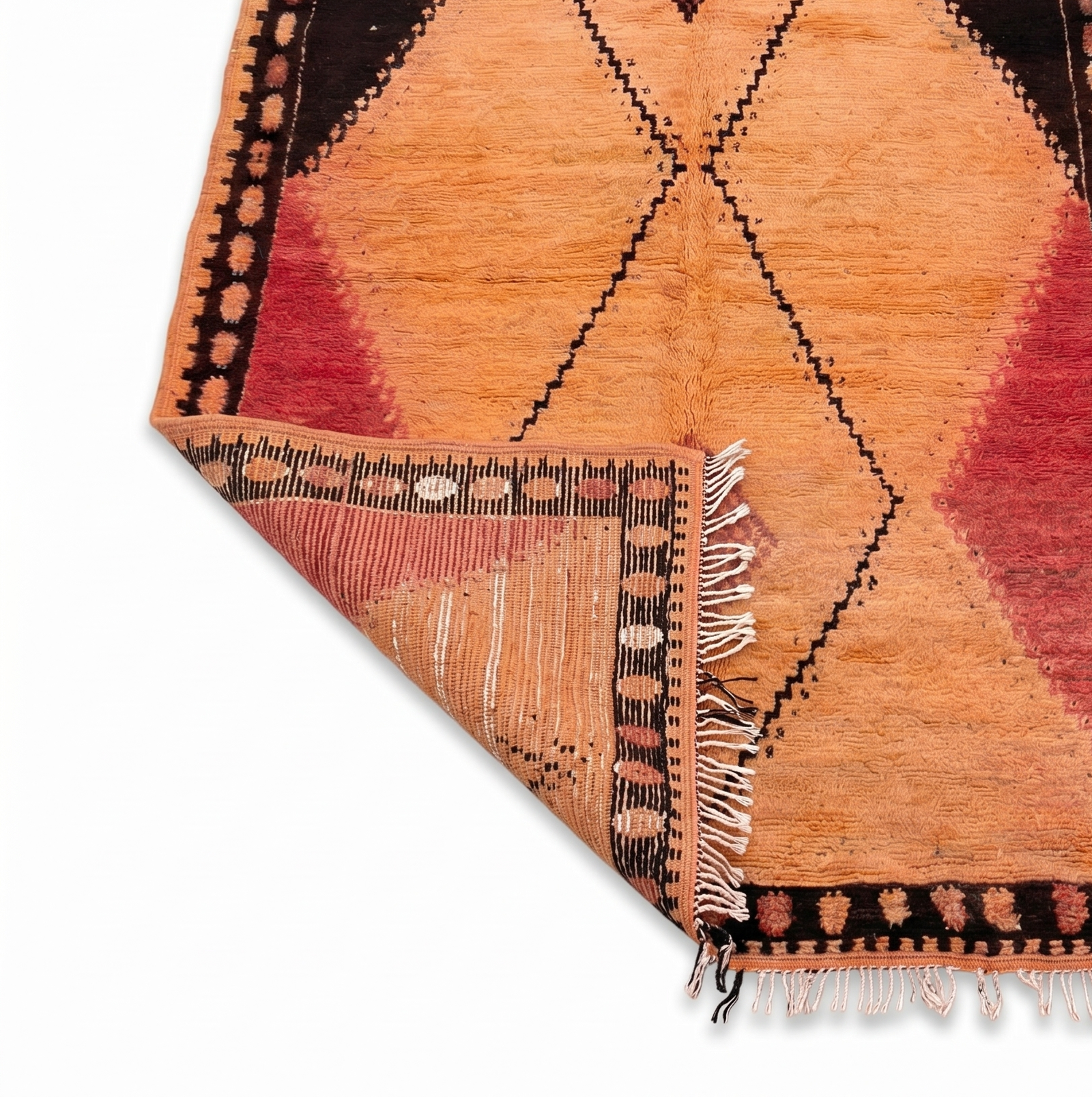 Handcrafted Orange and Red Taznakht Rug - Image 3